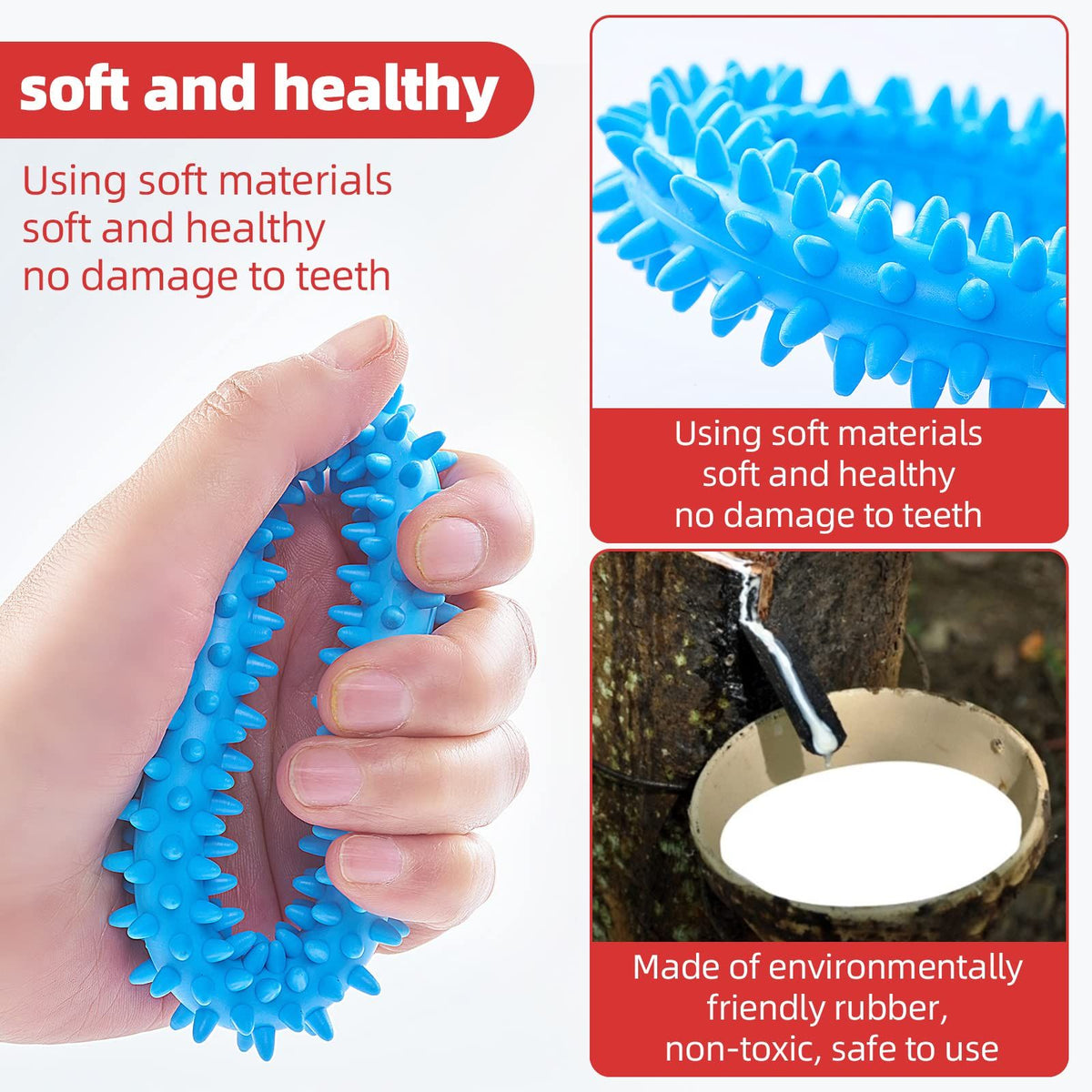 3 Pack Puppy Chew Toys for Relieve Itching and Clean Teeth - Dog Toys for Small Dogs, Puppies Dog Toys
