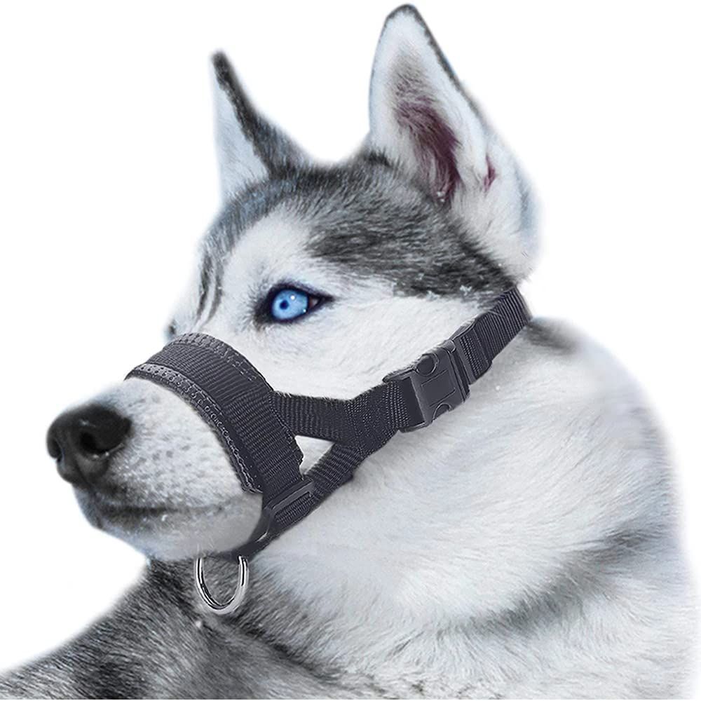 Soft Nylon Dog Muzzle Anti Barking Training Pet Mouth Mask Harness for Small Large Dogs Prevent from Biting