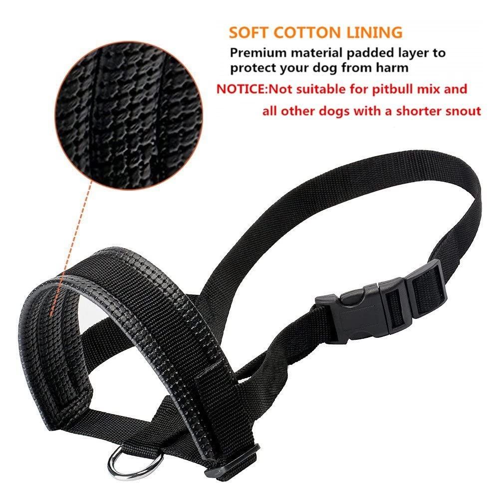 Soft Nylon Dog Muzzle Anti Barking Training Pet Mouth Mask Harness for Small Large Dogs Prevent from Biting