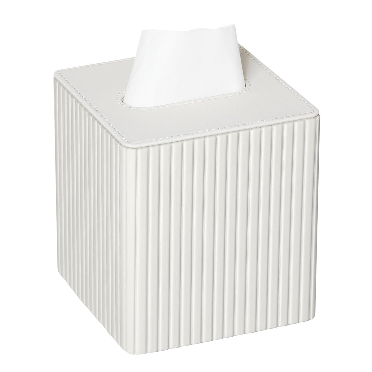 PU Leather Tissue Box Cover with Magnetic Closure, Modern Square Tissue Box Holder Decorative Organizer for Bathroom