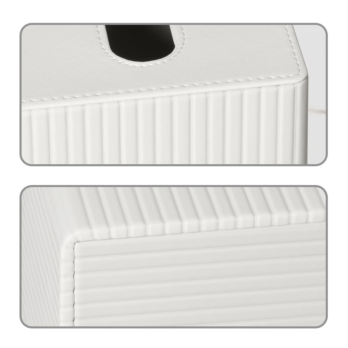 PU Leather Tissue Box Cover with Magnetic Closure, Modern Square Tissue Box Holder Decorative Organizer for Bathroom