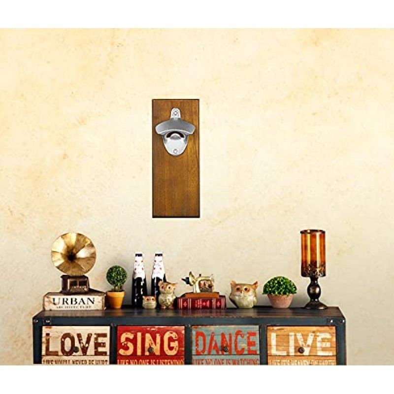 Gifts for Men Dad Husband, Wall Mounted Magnetic Bottle Opener, Unique Christmas Beer Gift Ideas for Him Boyfriend