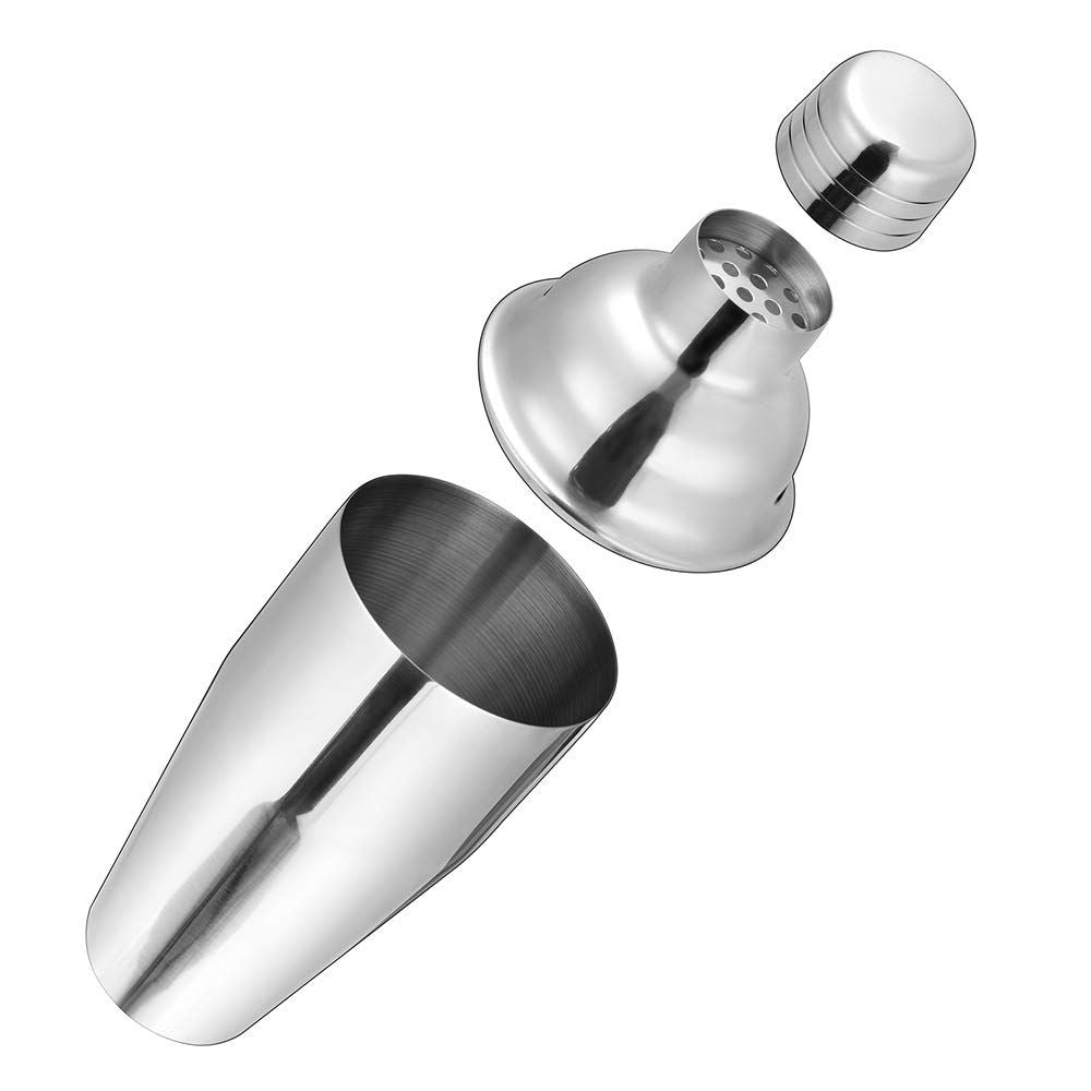 Bar Cocktail Shaker, 19.4oz Martini Shaker Drink Mixer with Built-In Strainer for Bartending – Stainless Steel Bartender