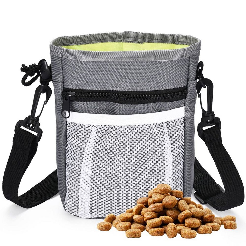 Dog Treat Pouch Bag-Treat Pouches for Pet Training - Multipurpose Dog Training Kit-Gray