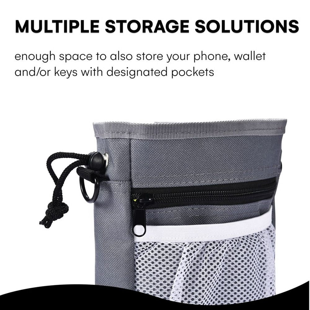 Dog Treat Pouch Bag-Treat Pouches for Pet Training - Multipurpose Dog Training Kit-Gray