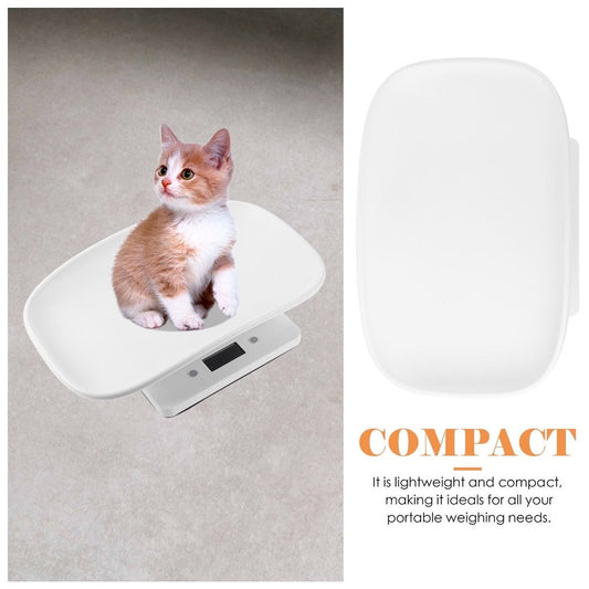 Additional product view: Digital Pet Scale for Small Animals, White ABS, Accurate Weight Measurement, 1 Pack