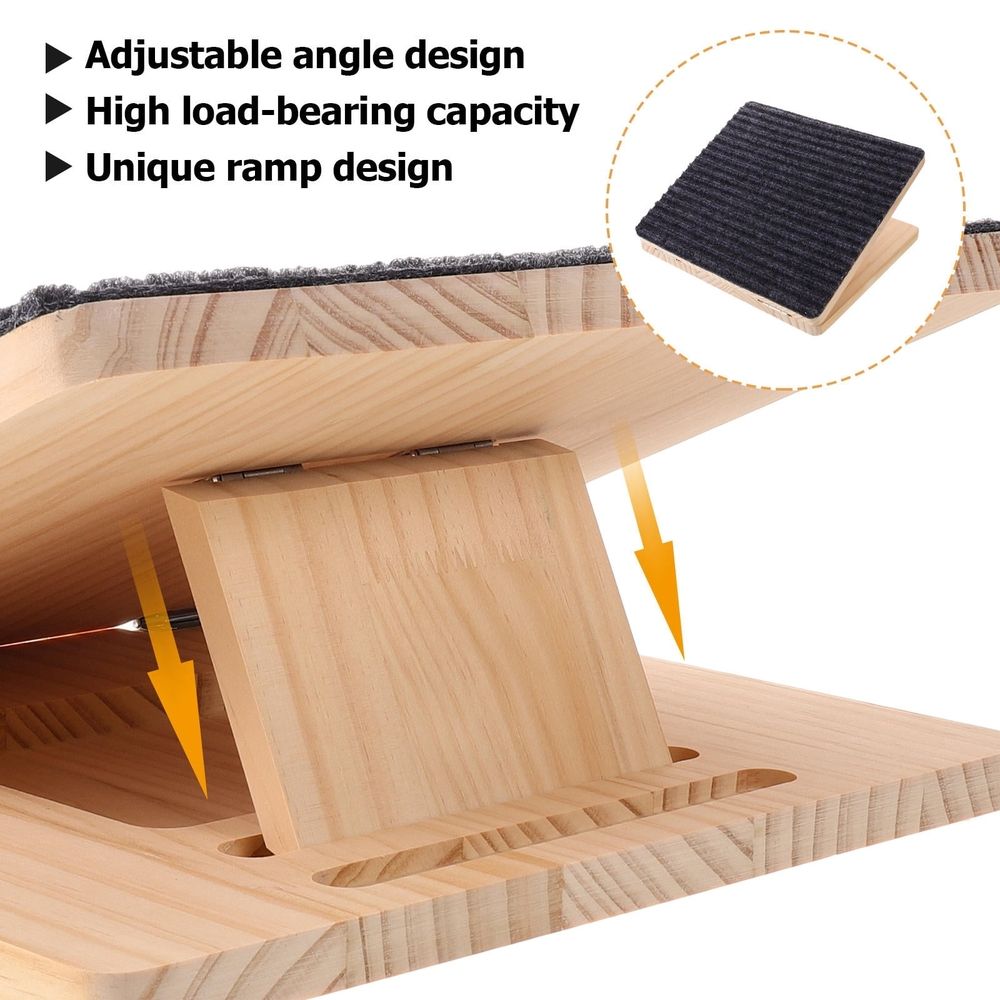 Wood Portable Multi-Angle Pet Stair Ramp for Indoor Use, Easy Access for Small Dogs and Cats