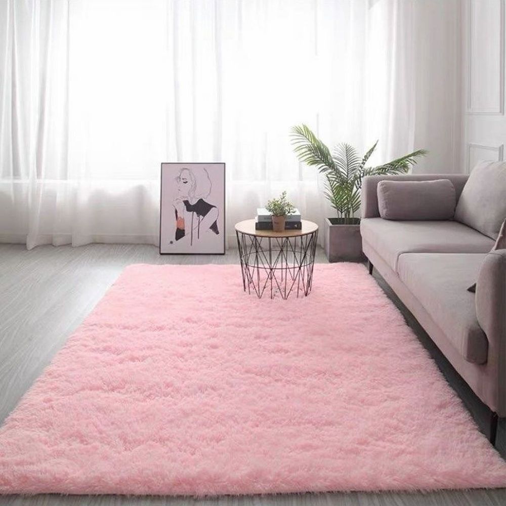 Thick Area Rug Cream White Fluffy Shag 31.2*47.2in for Girls Bedroom, Soft Plush Fuzzy Shagggy Carpet for Living Room, Thickened Washable Non-Slip Furry Rug for Kids Toddler Boys Dorm Nursery, b