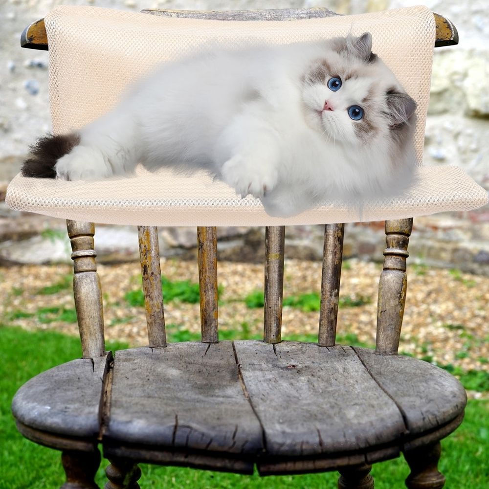 Additional product view: Portable Beige Cat Hammock for Large Cats, Hanging Bed with Easy-to-Clean Design and Comfortable Support