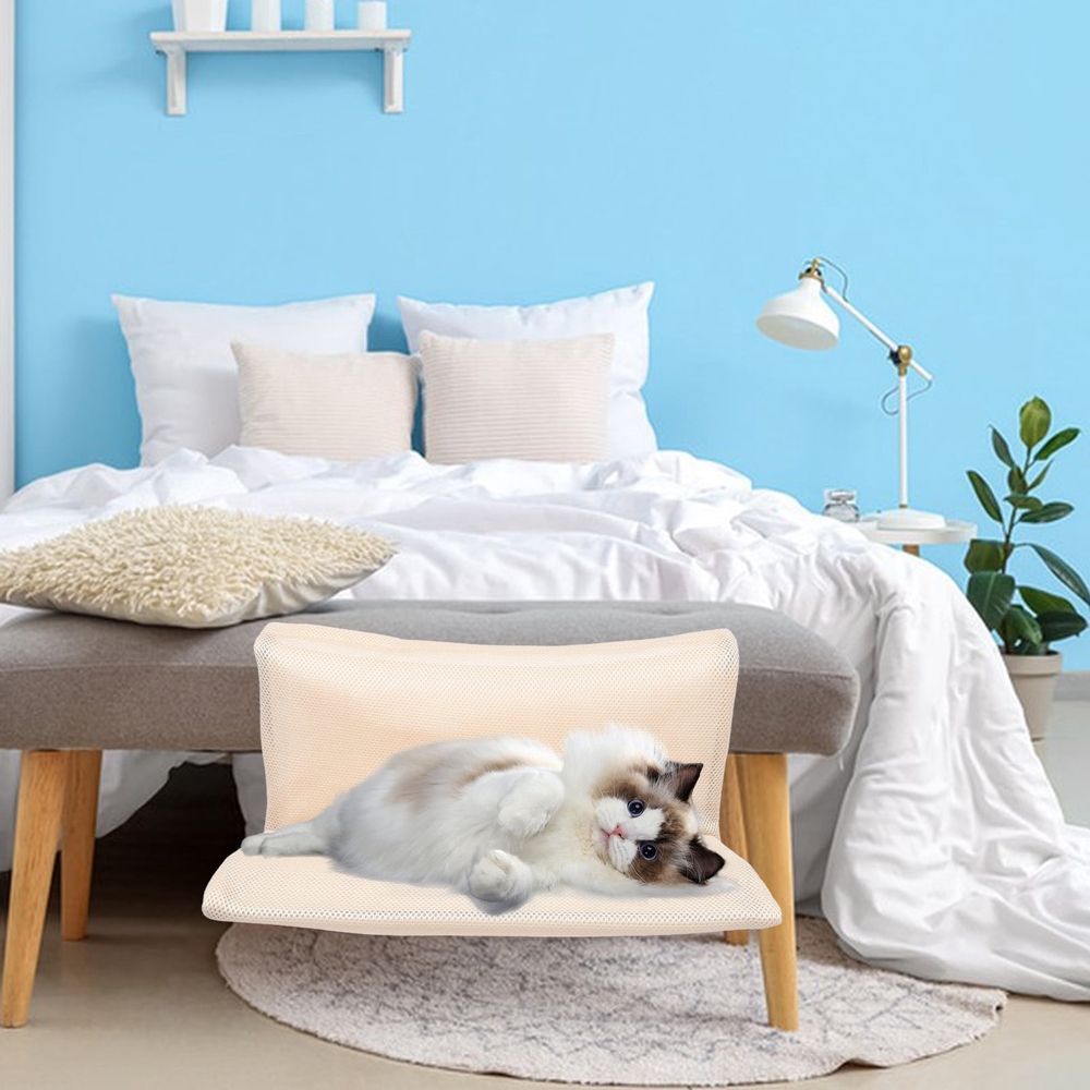Additional product view: Portable Beige Cat Hammock for Large Cats, Hanging Bed with Easy-to-Clean Design and Comfortable Support