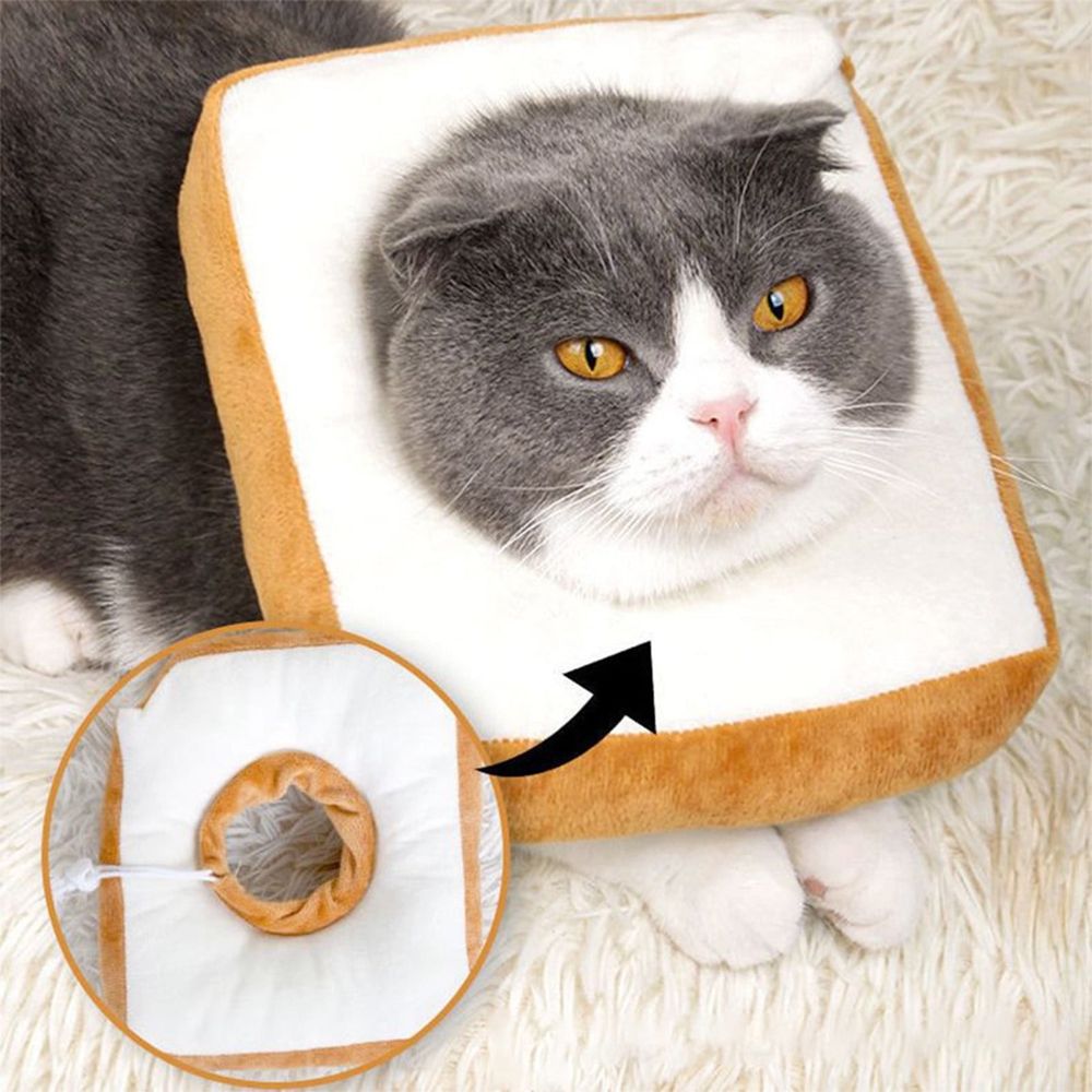 Additional product view: Bread-Shaped Soft Cat Recovery Collar