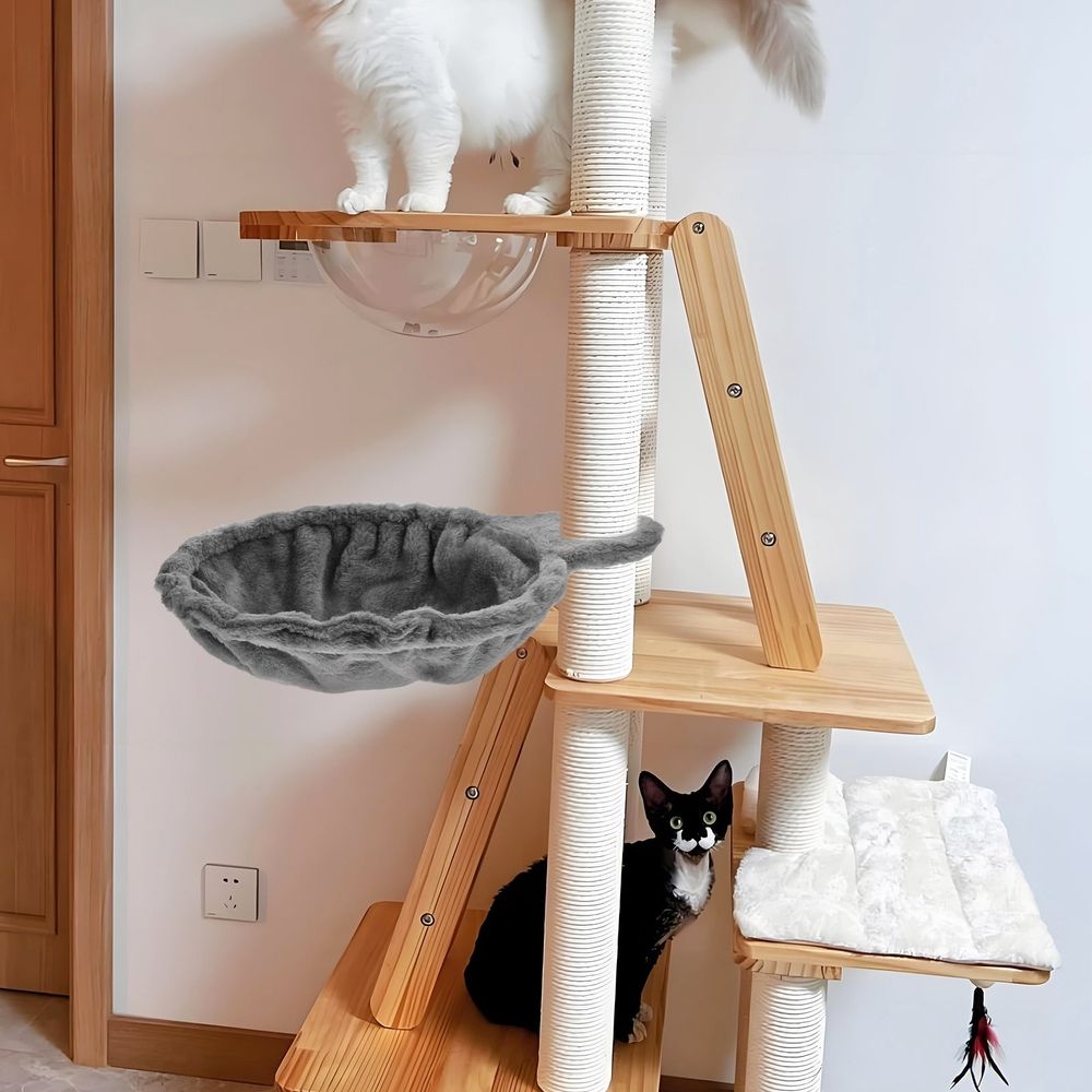 Additional product view: Dark Gray Cat Tree Replacement Hammock with Steel Ring