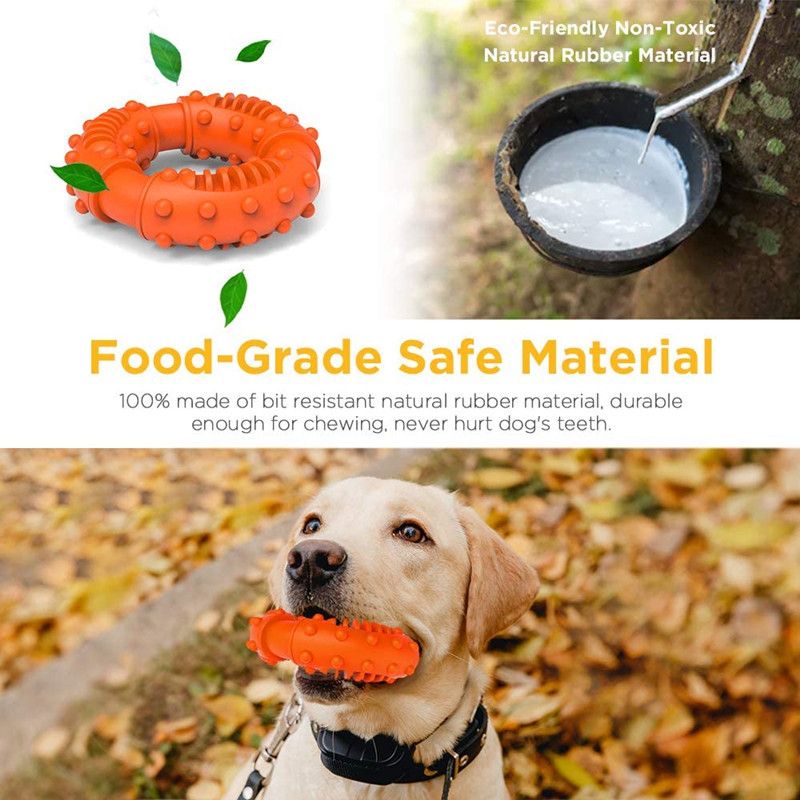 Dog Toys for Aggressive Chewers Large Breed, Non-Toxic Natural Rubber Long-Lasting Indestructible Dog Toys, Durable Puppy Chew Toy