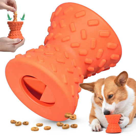 Product photo: Dispensing Puppy Toys - Dog Bones for Chewers Super Dog Toys Tough Chew for Dogs Toy Bone, Natural Rubber