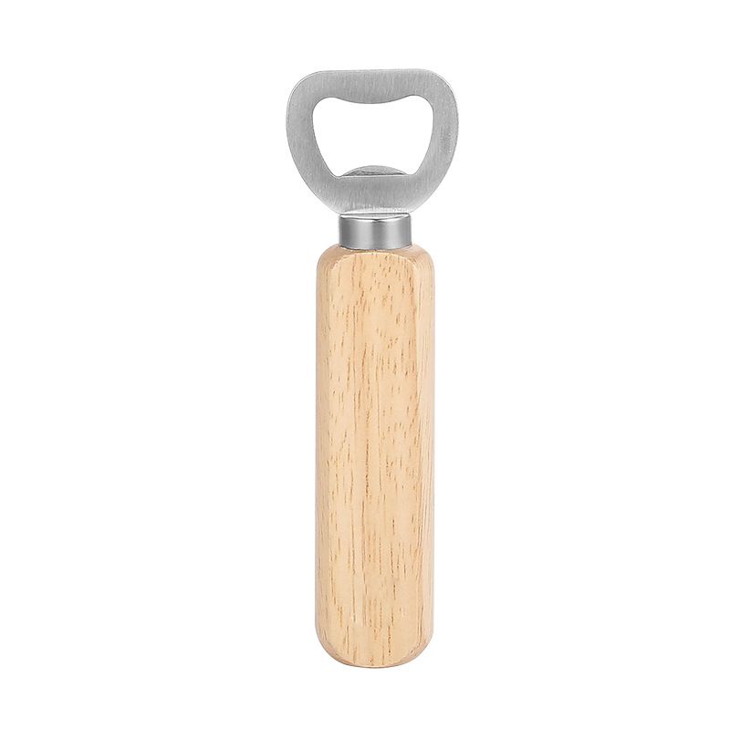 2 Pcs Wood Wine Bottle Opener Stainless Steel Bottle Opener Wood Handheld Heavy Duty Bartender Bottle Openers Cider Bottle