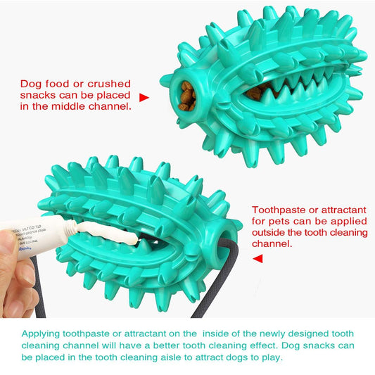 Additional product view: Dog Chew Toy with Suction Cup for Aggressive Chewers, Puppy Training Treats Food Dispensing Toothbrush Pet
