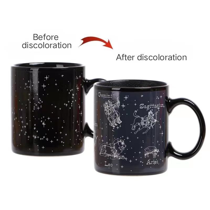 Twelve Constellations Color Changing Mug Ceramics Heat Sensitive Magic Mugs for Dad Men Women Coffee Tea Art Personalized Gifts