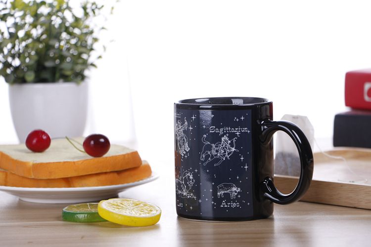 Twelve Constellations Color Changing Mug Ceramics Heat Sensitive Magic Mugs for Dad Men Women Coffee Tea Art Personalized Gifts