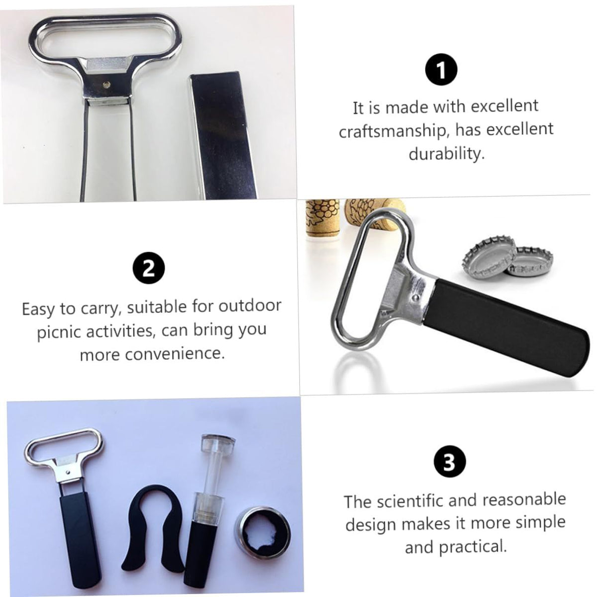 Bottle Opener Travel Corkscrew Home Tools Beer Soda Bottles Openers Wine Cork Opener Bar Tool Waiters Corkscrew Wine Caps