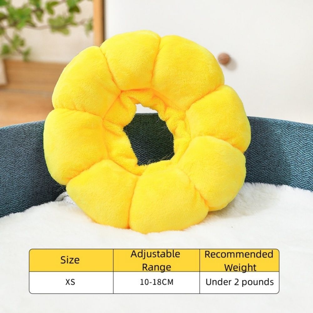 Additional product view: Sunflower-Shaped Pet Recovery Cone Collar, Large