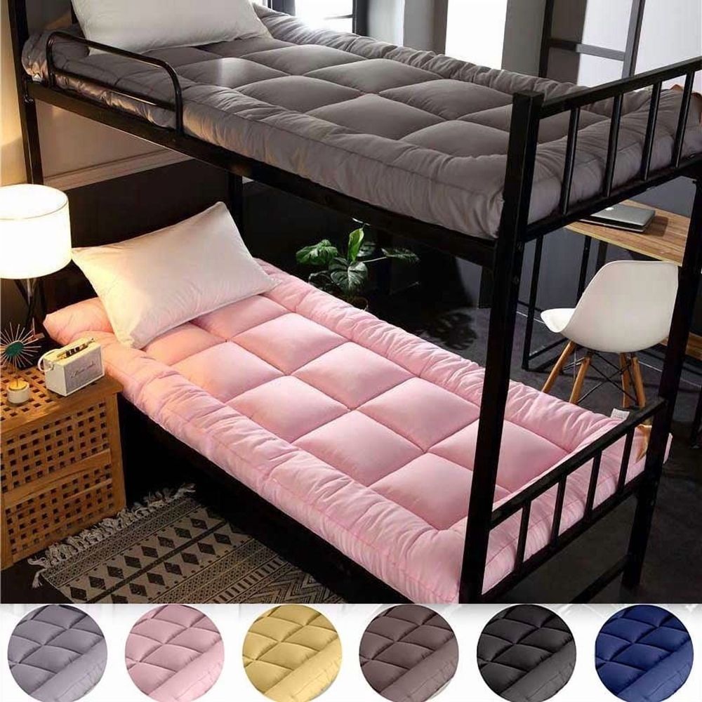 Thickened Soft Fiber Mattress, Washable Brushed Finished, Padded Tatami Mattress for Student Dormitories, Skin-Friendly Comfortable Sleep Pad - 90x200cm