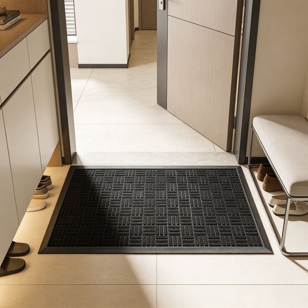 Rubber Loop Mat 40x60cm Dimensions, Non Slip Door Carpet for Bathroom, Pet Bed Mat for Dog Crate, Machine Washable Durable Mat, Anti Skid Bottom