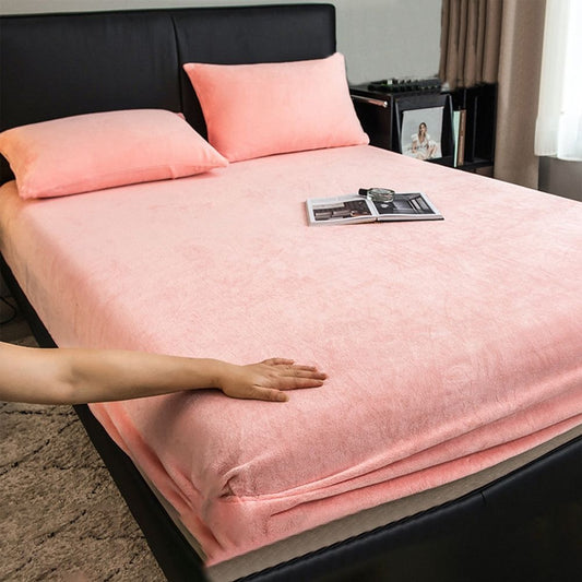 Additional product view: 3 Pieces Flannel Sheet Set, Super Soft Cozy Comfy Flannel Bottom, Double Brushed Bed Sheets, One Plush