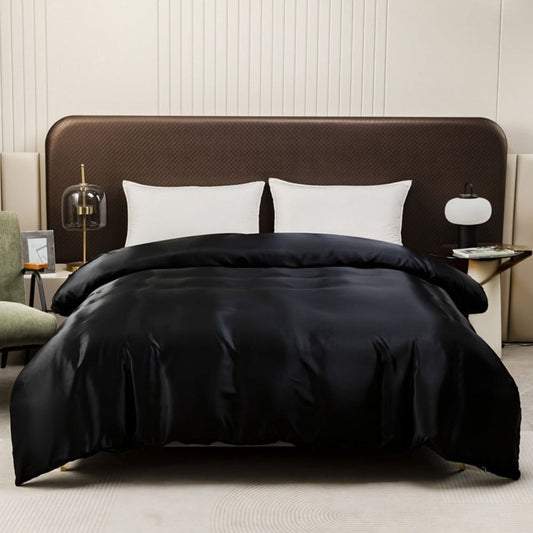 Additional product view: Silk Duvet Cover, Seamless, Breathable, Easy Care Zipper Closure, Soft Comforter Cover Adults Bedroom