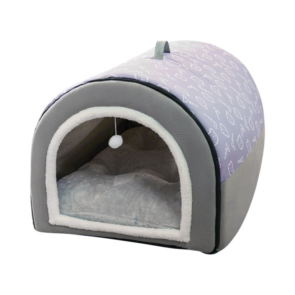 Dog House Cozy, 2 in 1 Small Dog House, L Size for Small Medium Dog, Comfy Cave Portable House for Dogs, Warm Cave Sleeping Nest Bed for Cats and Dogs, Gray