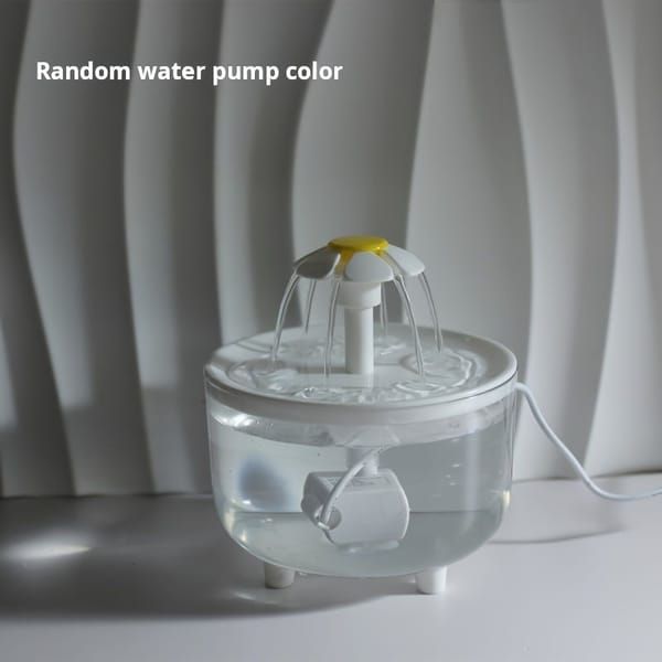 Smart Pet Fountain, Circulating Fresh Water with Visible Water Tank, Silent Dual Filtration, Water Dispenser for Cats & Small Pets