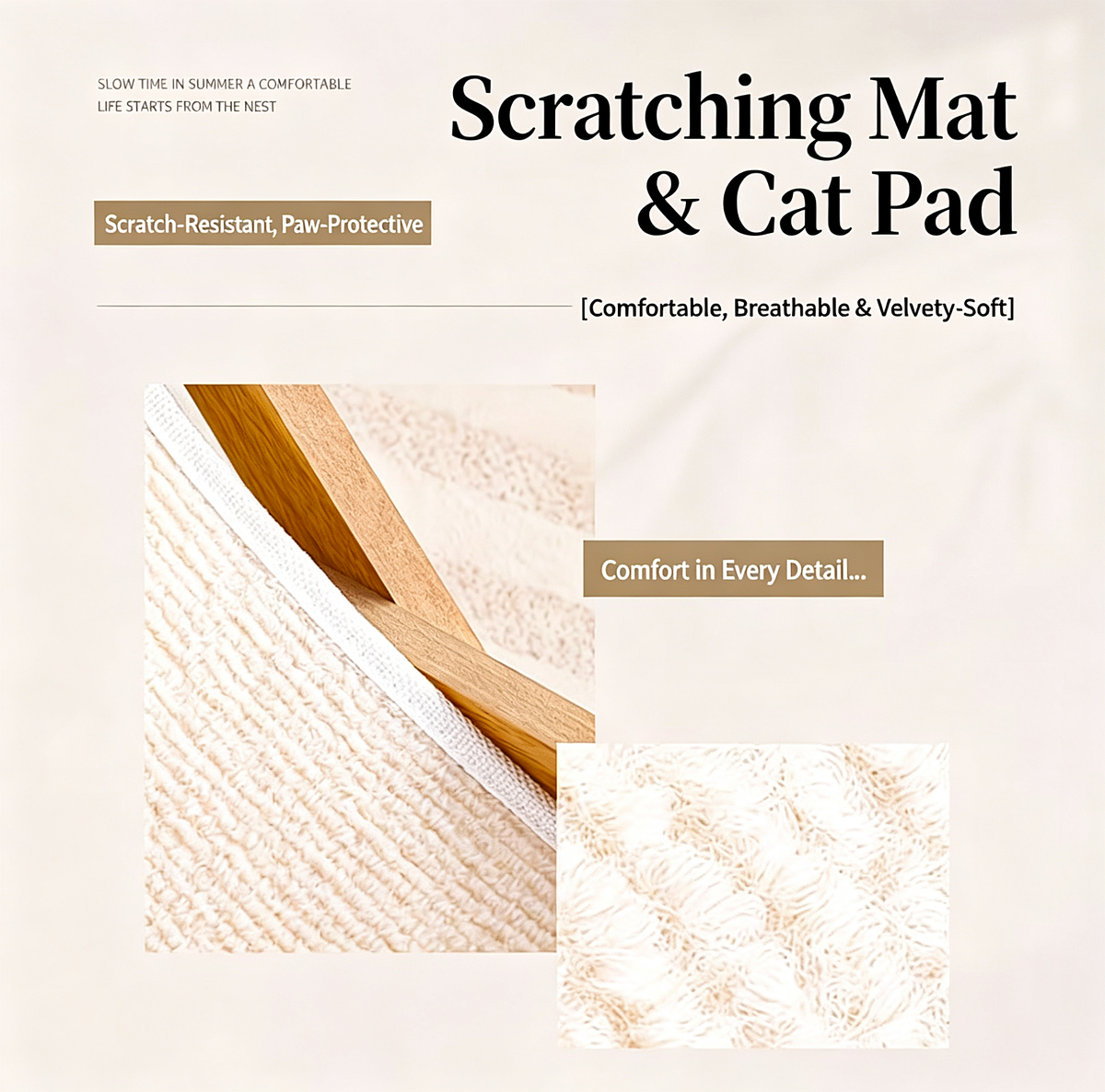 X-Shaped Cat Lounge Sofa with Cooling Mat