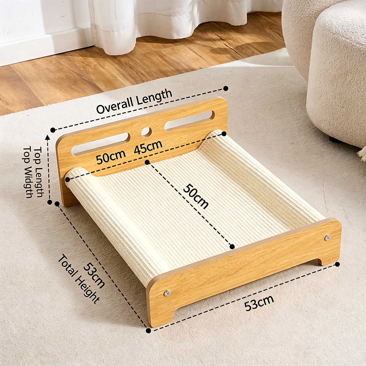 Cat Bed with Sisal Mat