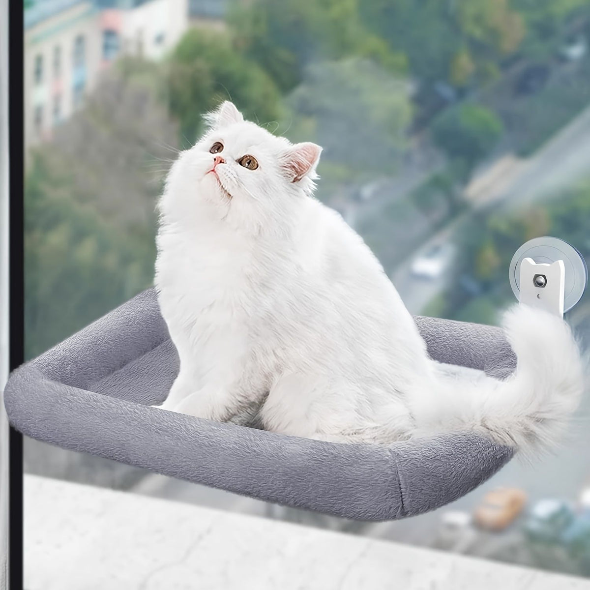 Additional product view: Gray Window-Mounted Cat Bed