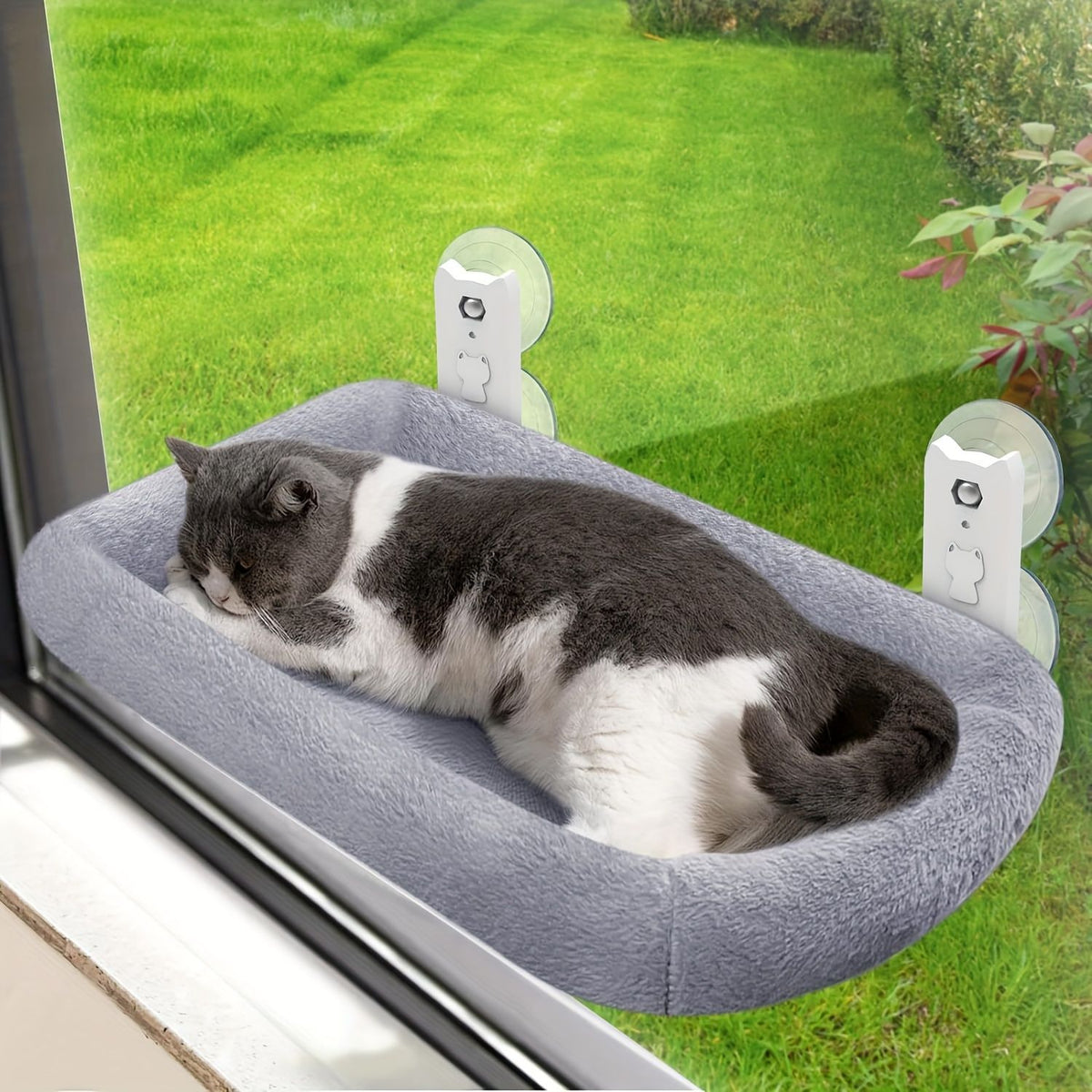 Additional product view: Gray Window-Mounted Cat Bed