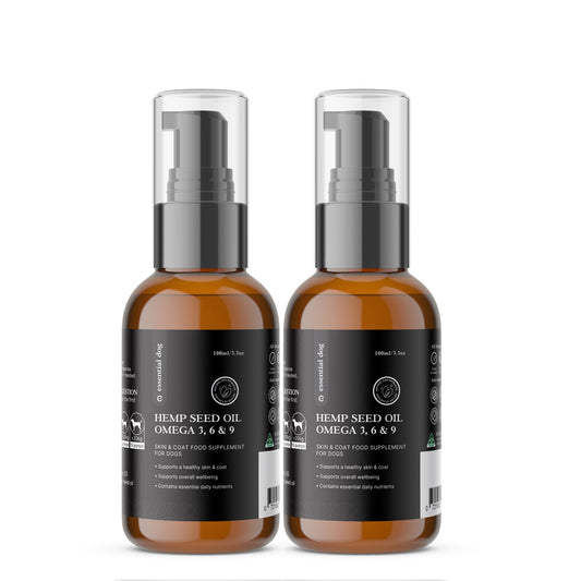 Product image: 2 x 100ml Raw Hemp Seed Oil Food Supplement for Dogs