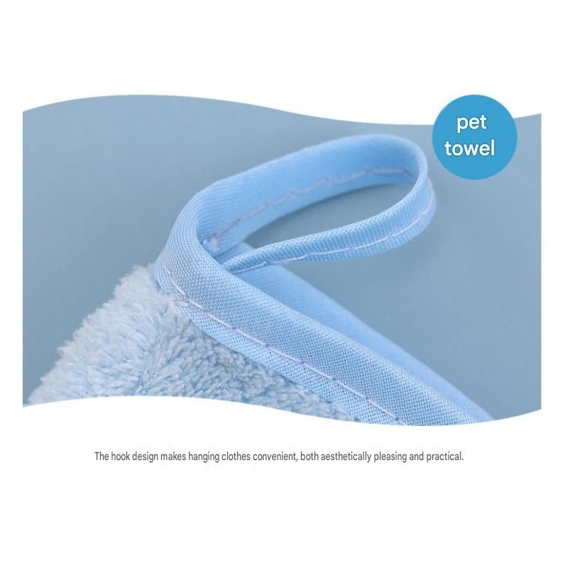 2-piece Pink Quick-drying pet grooming glove towel; made of soft, highly absorbent coral fleece; suitable for drying dogs and cats after bathing.