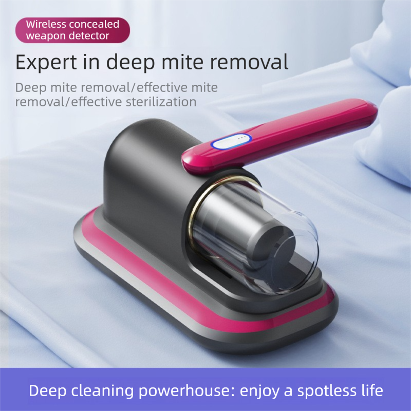 2-piece Home Cleaning  Bundle - Golden UV Mattress Mite Vacuum Cleaner & White Cordless Handheld Stick Vacuum Set, Wireless Rechargeable Home Car Pet Hair Cleaning Kit