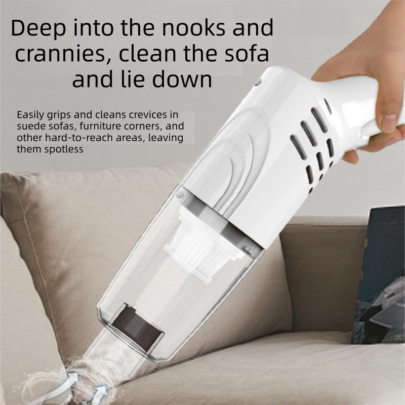 2-piece Home Cleaning  Bundle - Golden UV Mattress Mite Vacuum Cleaner & White Cordless Handheld Stick Vacuum Set, Wireless Rechargeable Home Car Pet Hair Cleaning Kit