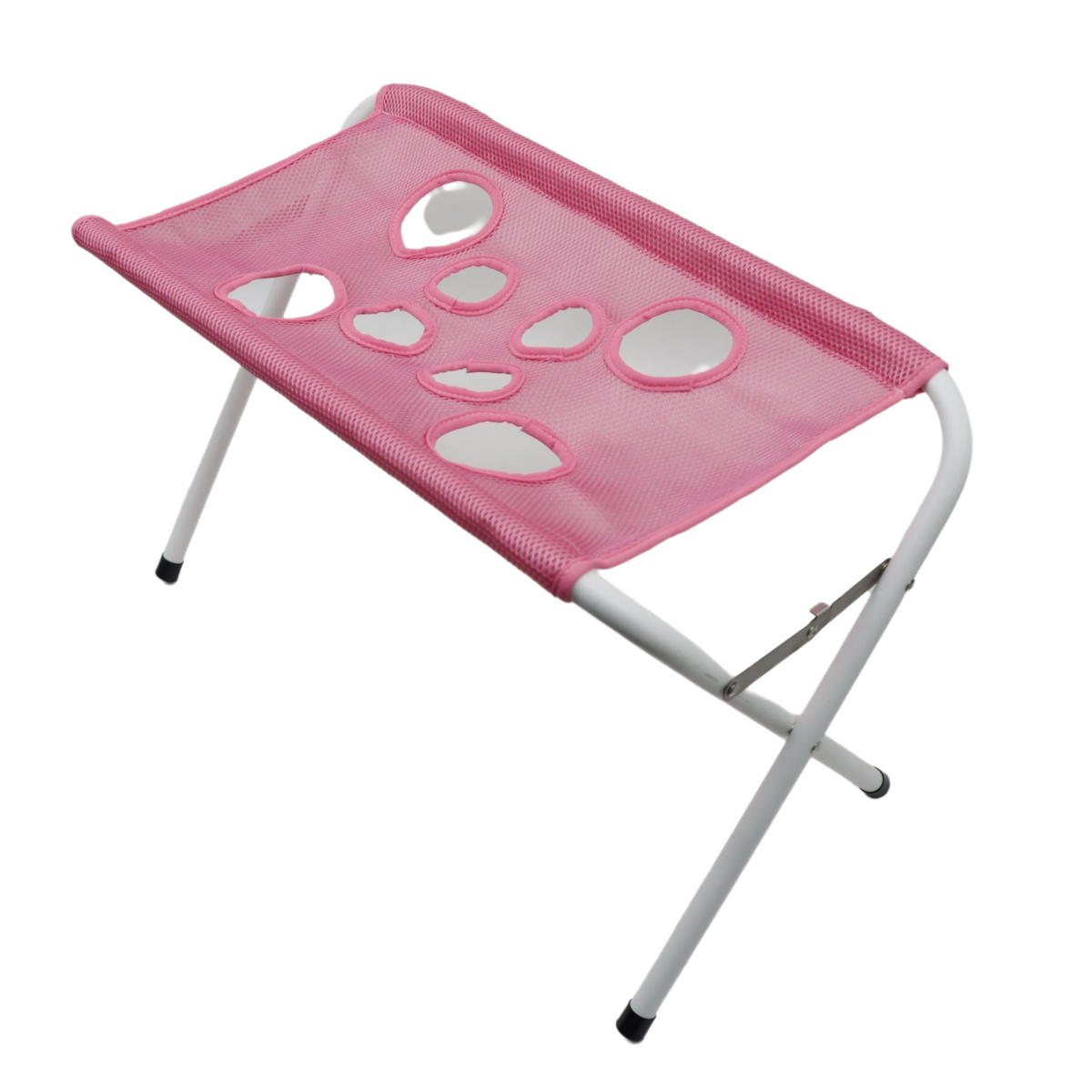 Pink Foldable Pet Grooming Hammock Stand, 60 cm shown in the product image