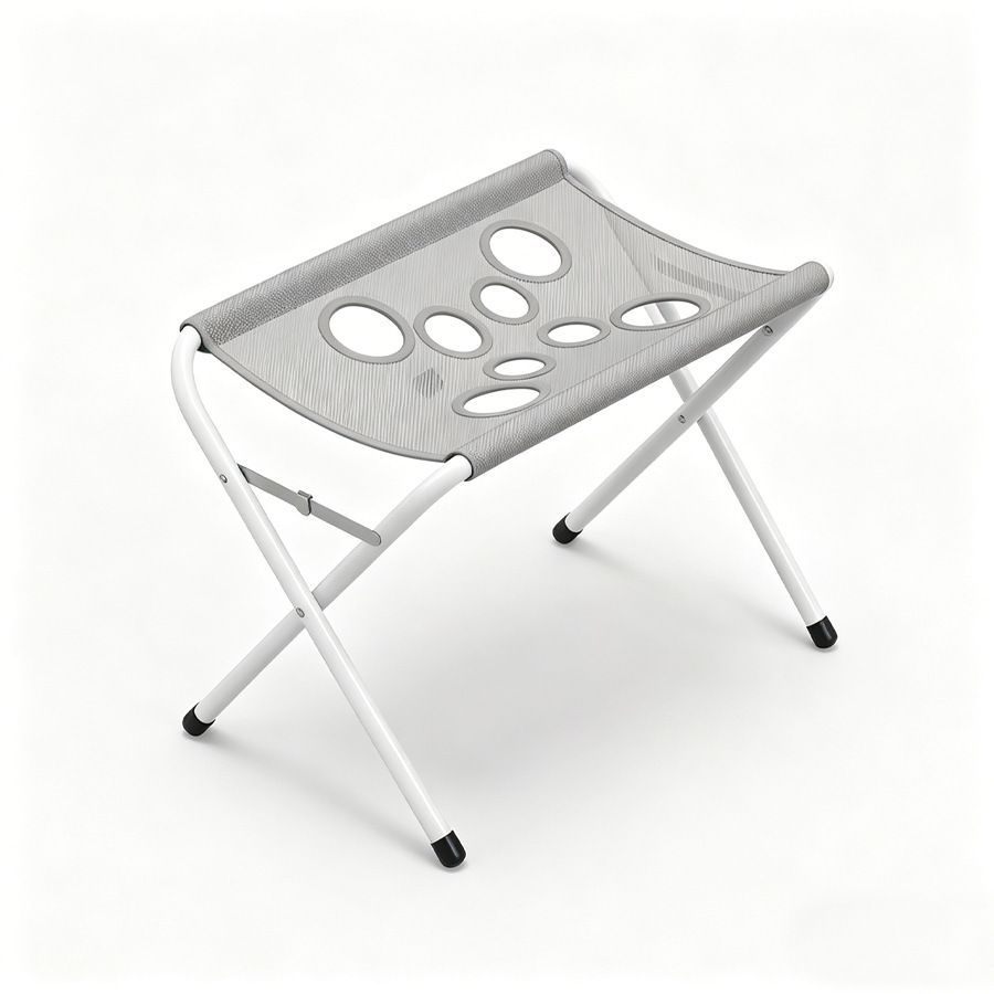 Gray Foldable Pet Grooming Hammock Stand, 60 cm shown in the product image