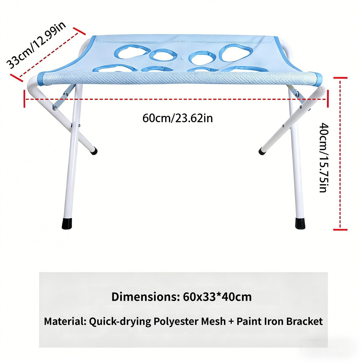 Additional product view: Gray Foldable Pet Grooming Hammock Stand, 60 cm