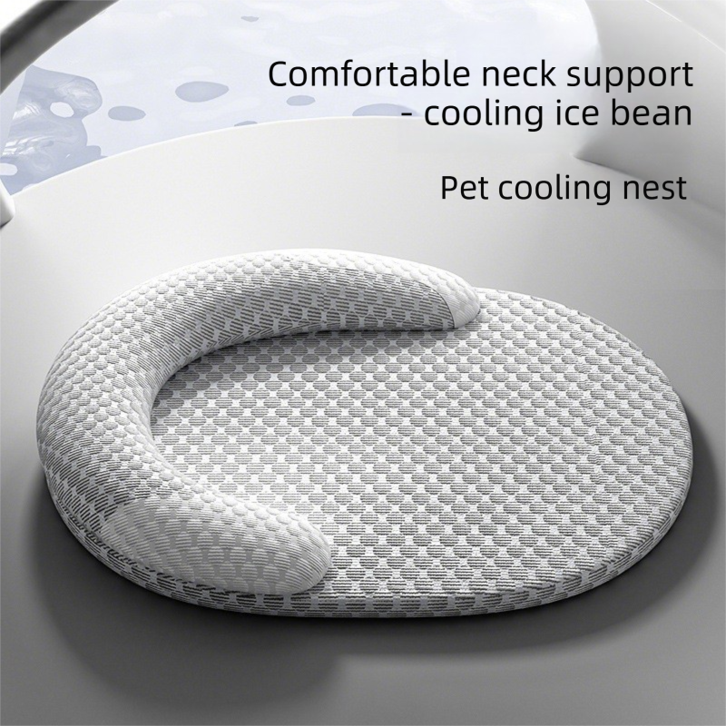 Additional product view: Breathable Cooling Pet Mat with Bolster, 45 x 30 cm