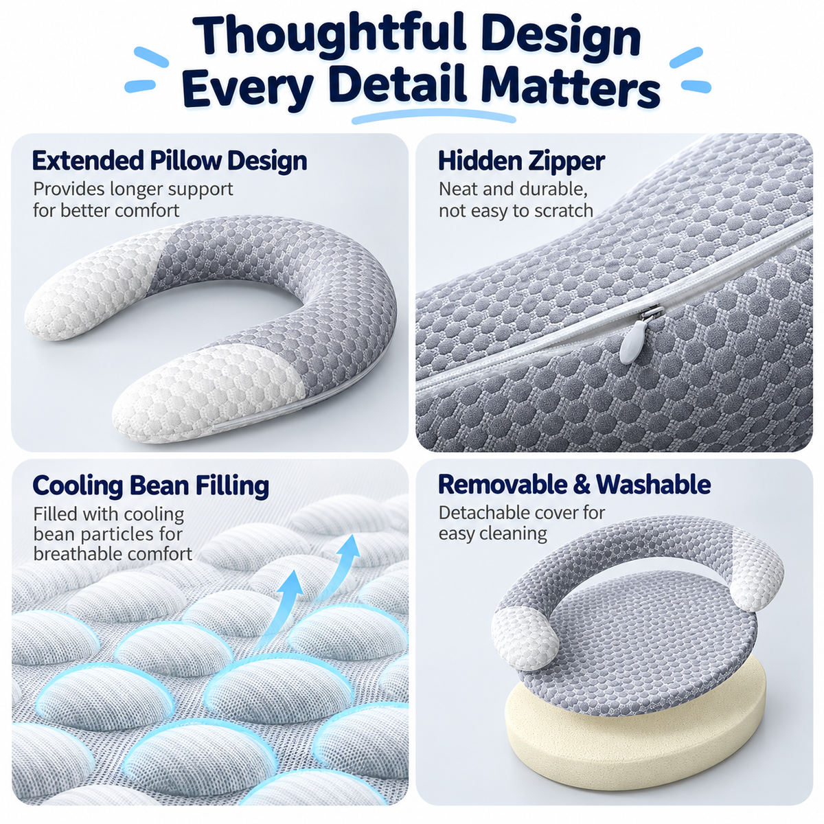 Additional product view: Breathable Cooling Pet Mat with Bolster, 60 x 40 cm