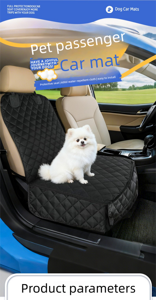 Additional product view: Dog Front Car Seat Cover 600D Oxford Fabric Waterproof Quilted Pet Seat Protector, 44 x 53 cm Backrest,