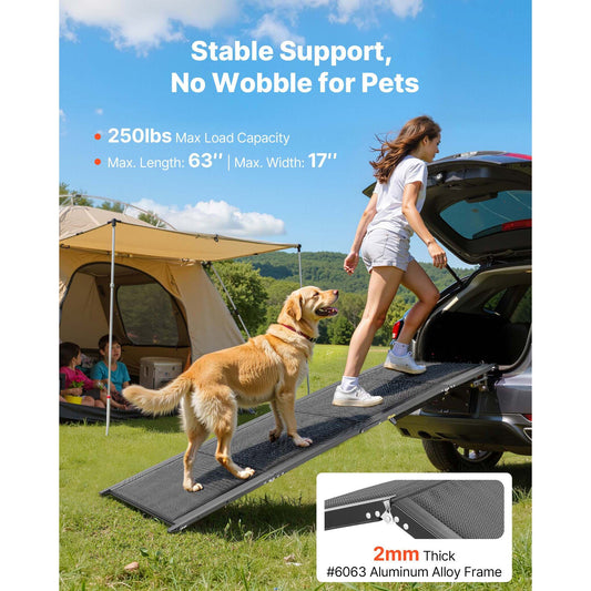 Additional product view: Dog Ramp for Cars, 1600 × 432 mm, Folding Pet Ramps for Medium & Large Dogs up to 113 kg, Pet Stair Ramp with